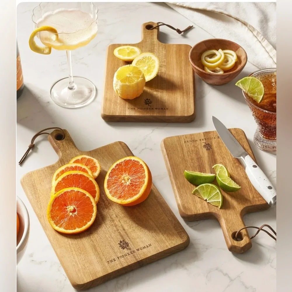 The Pioneer Woman 3-Piece Acacia Wood French Cutting Boards
